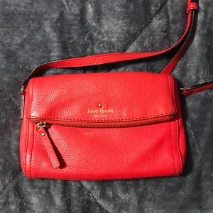 Red kate spade cross body purse